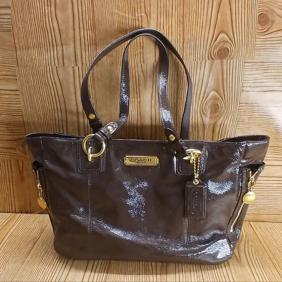 Coach Brown Leather Tote Bag - Picture 1 of 12